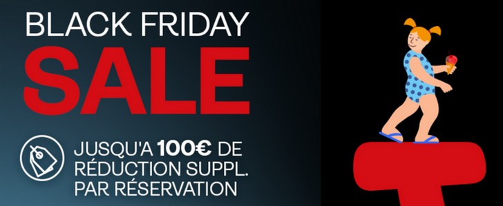 Black Friday : 100€ de réduction supplémentaire sur votre voyage TUI