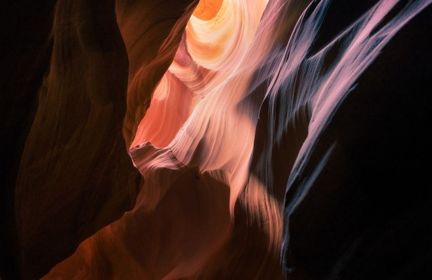 De lichteffecten van Antelope Canyon