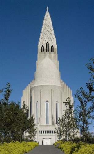 Gevel van de Hallgrímskirkja