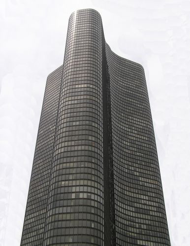 Onder aan de Lake Point Tower