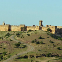 Zicht op de Kasbah Boulaouane