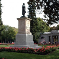 Standbeeld in de Real Jardín Botánico